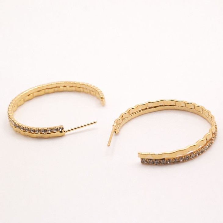 Boucles d'oreilles créoles en plaqué or | Lupita Bijoux