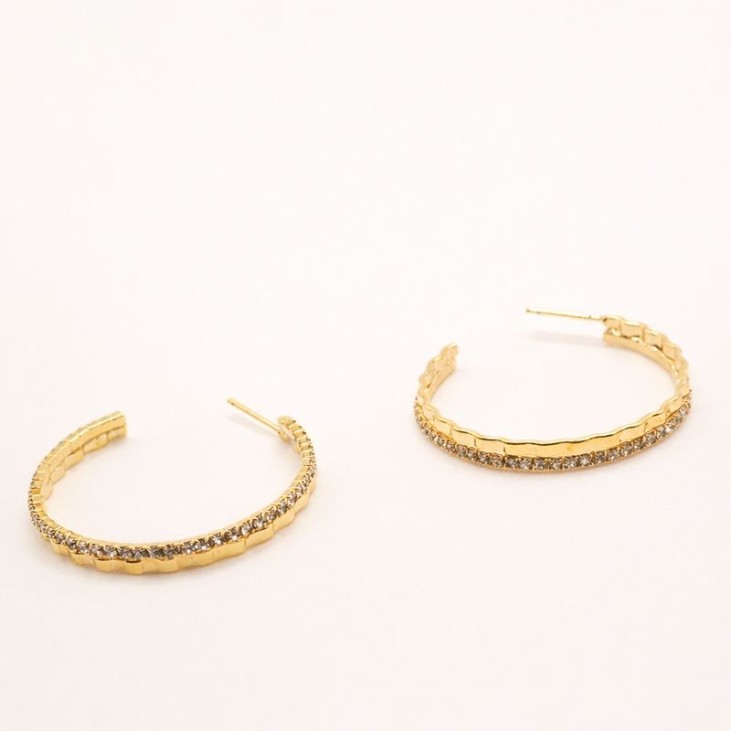 Gold Plated Hoop Earrings | Lupita Bijoux
