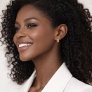 Créoles Rectangles Feuilleté Or 1cm