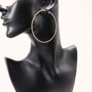 Boucles d'oreilles créoles en plaqué or jaune - Lupita Bijoux