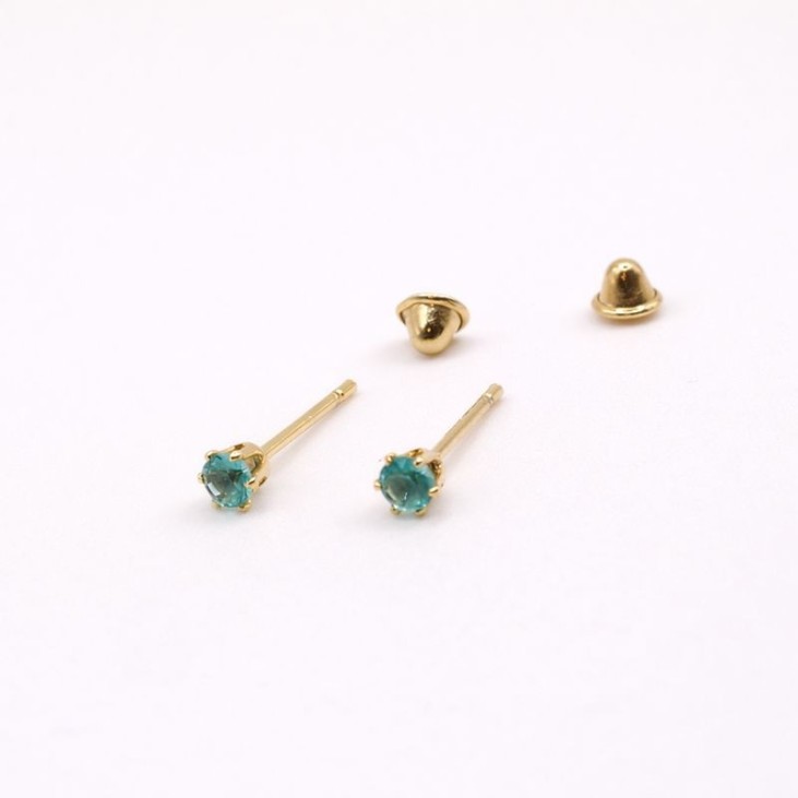 Colorful Gold Plated Stud Earrings | Lupita Brazilian Jewelry