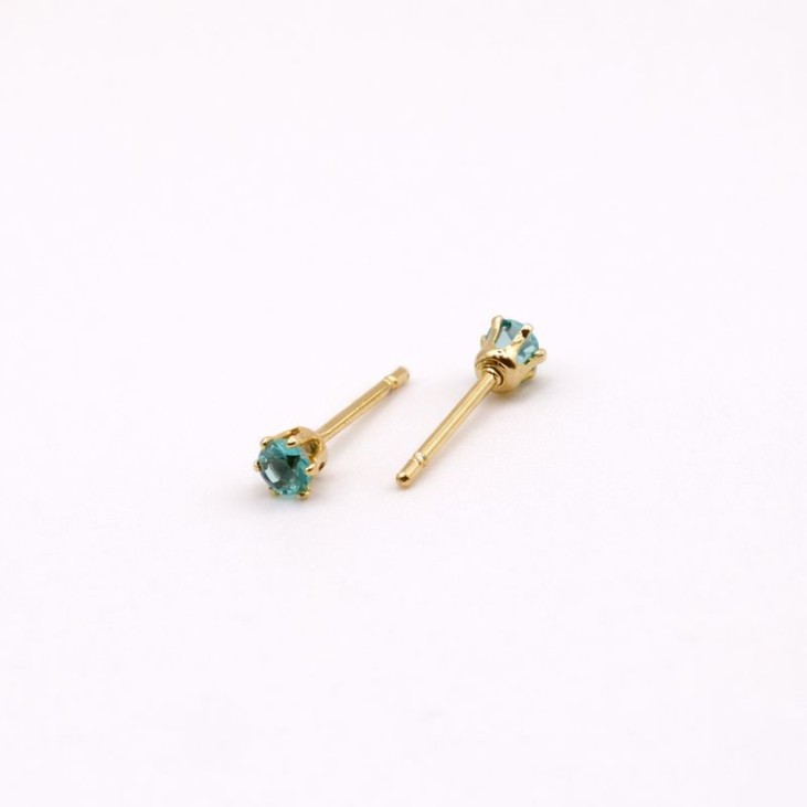Colorful Gold Plated Stud Earrings | Lupita Brazilian Jewelry