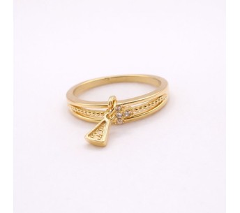 Bague Dorée Croix Immaculée - Bijoux Brésiliens