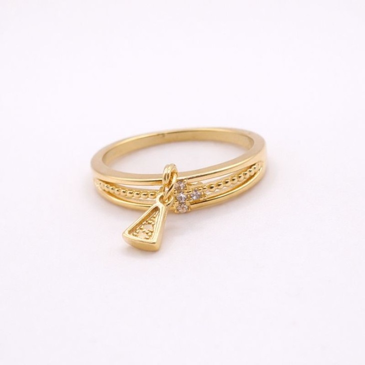 Gold Plated Immaculate Cross Ring - Brazilian Jewelry