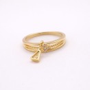 Gold Plated Immaculate Cross Ring - Brazilian Jewelry