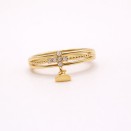 Gold Plated Immaculate Cross Ring - Brazilian Jewelry