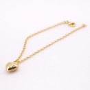 Gold Plated Heart Charm Bracelet - Brazilian Elegance