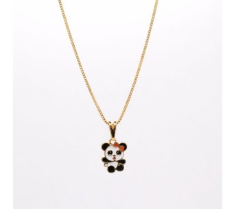 Children's Gold Plated Necklace with Panda Pendant | Lupita