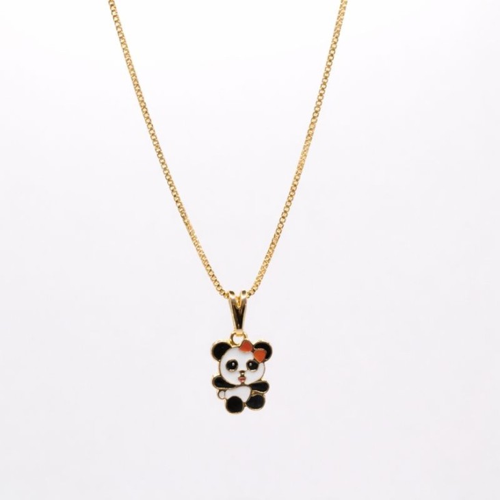 Children's Gold Plated Necklace with Panda Pendant | Lupita