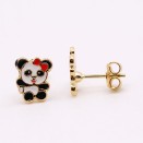Children's Gold Plated Panda Earrings | Lupita