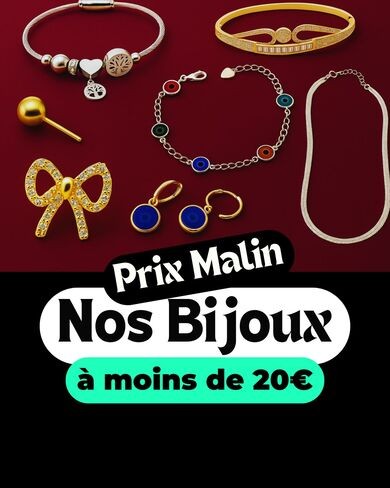 Consultez nos bijoux à moins de 20€